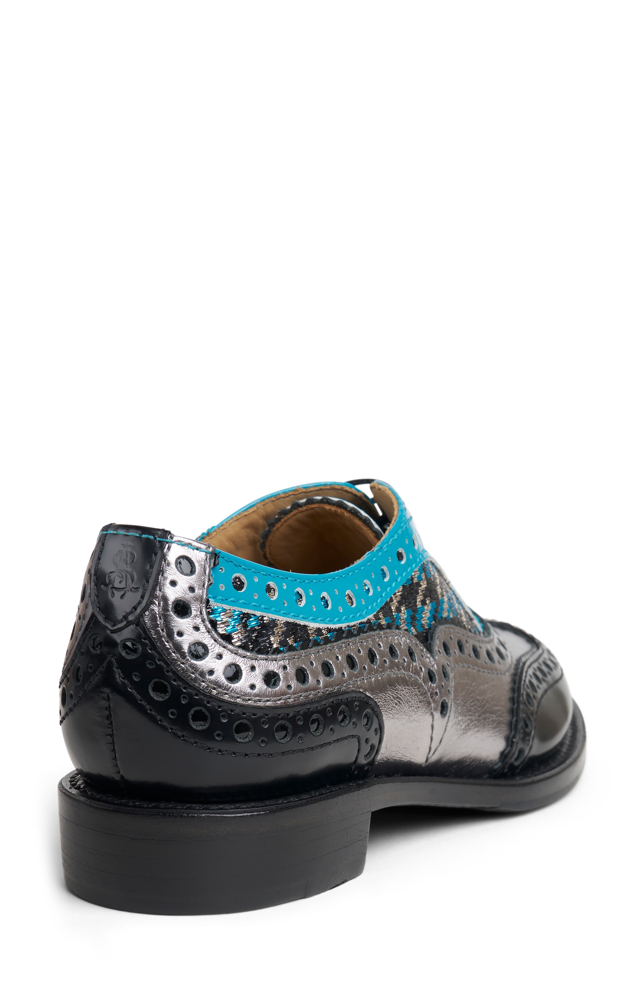 The Office of Angela Scott Mr. Doubt Wingtip Oxford, Alternate, color, Teal Colorblock