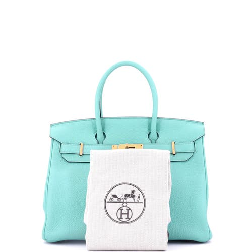 Pre-owned Hermes  Hermes Birkin Handbag Blue Togo With Gold Hardware 30 In Blue