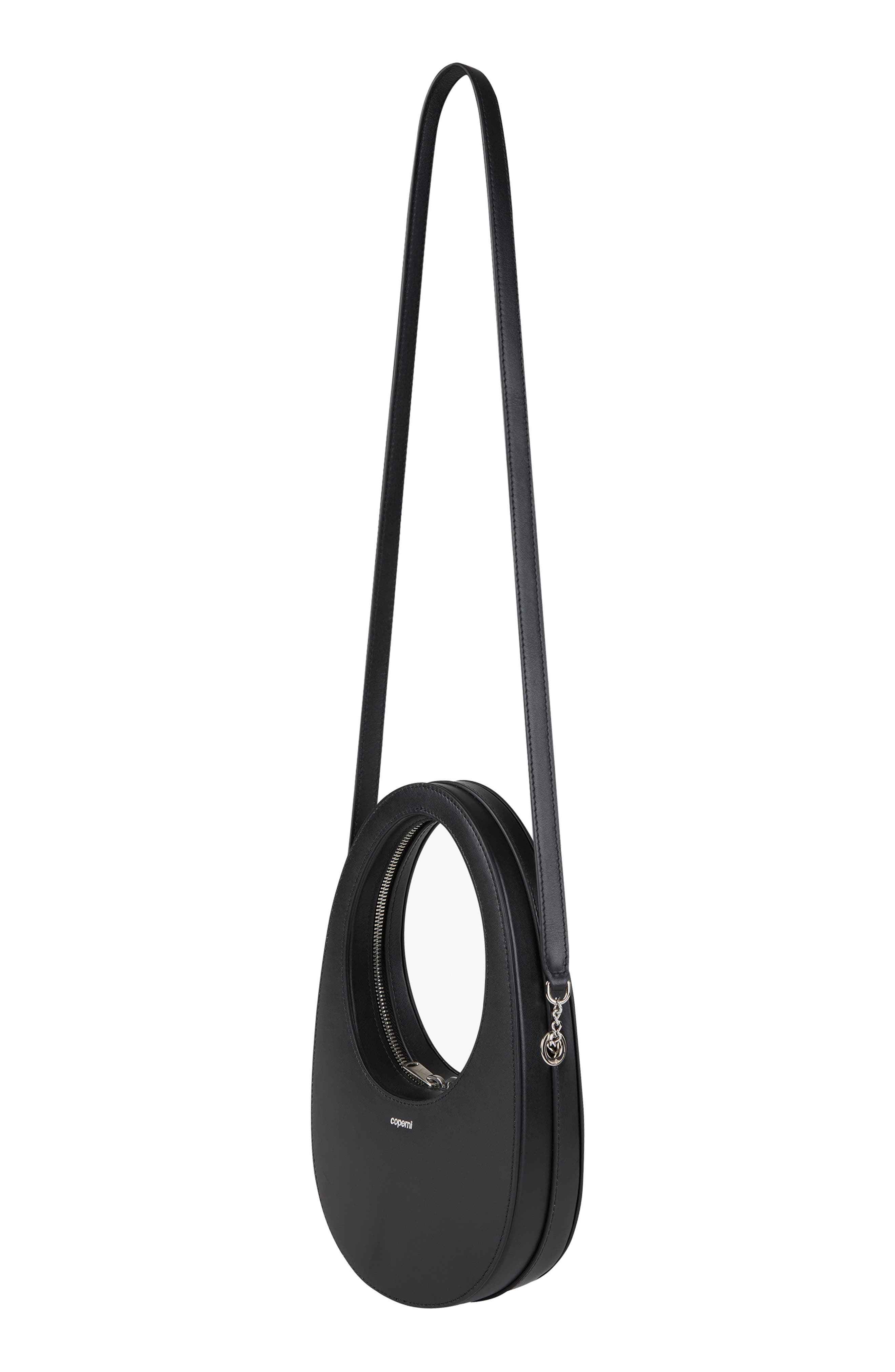 Coperni Mini Swipe Leather Crossbody Bag, Alternate, color, Black