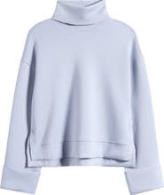 SPANX® Cuffed Sleeve Crop Turtleneck Sweatshirt