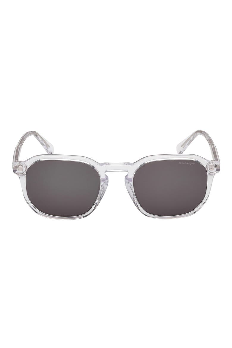 Geometric Sunglasses, Main, color, CRYSTAL / GREEN