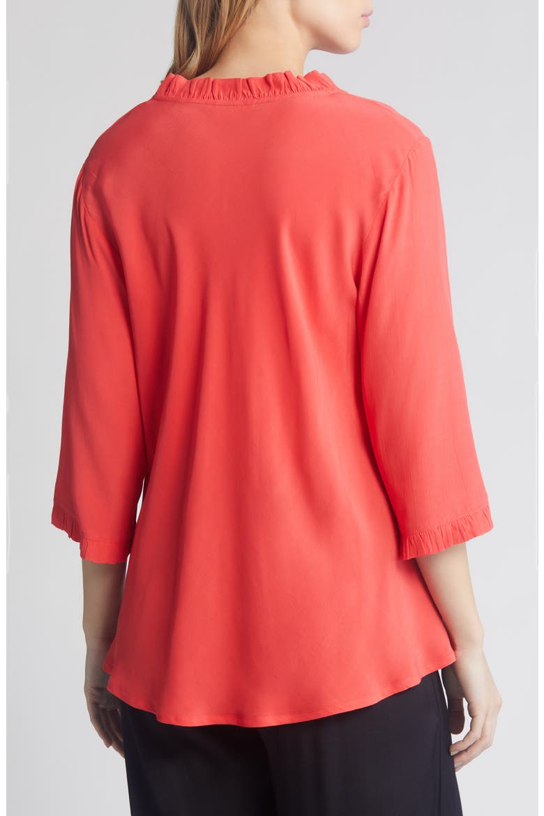 Birgit V-Neck Tunic Blouse, Alternate, color, HIBISCUS