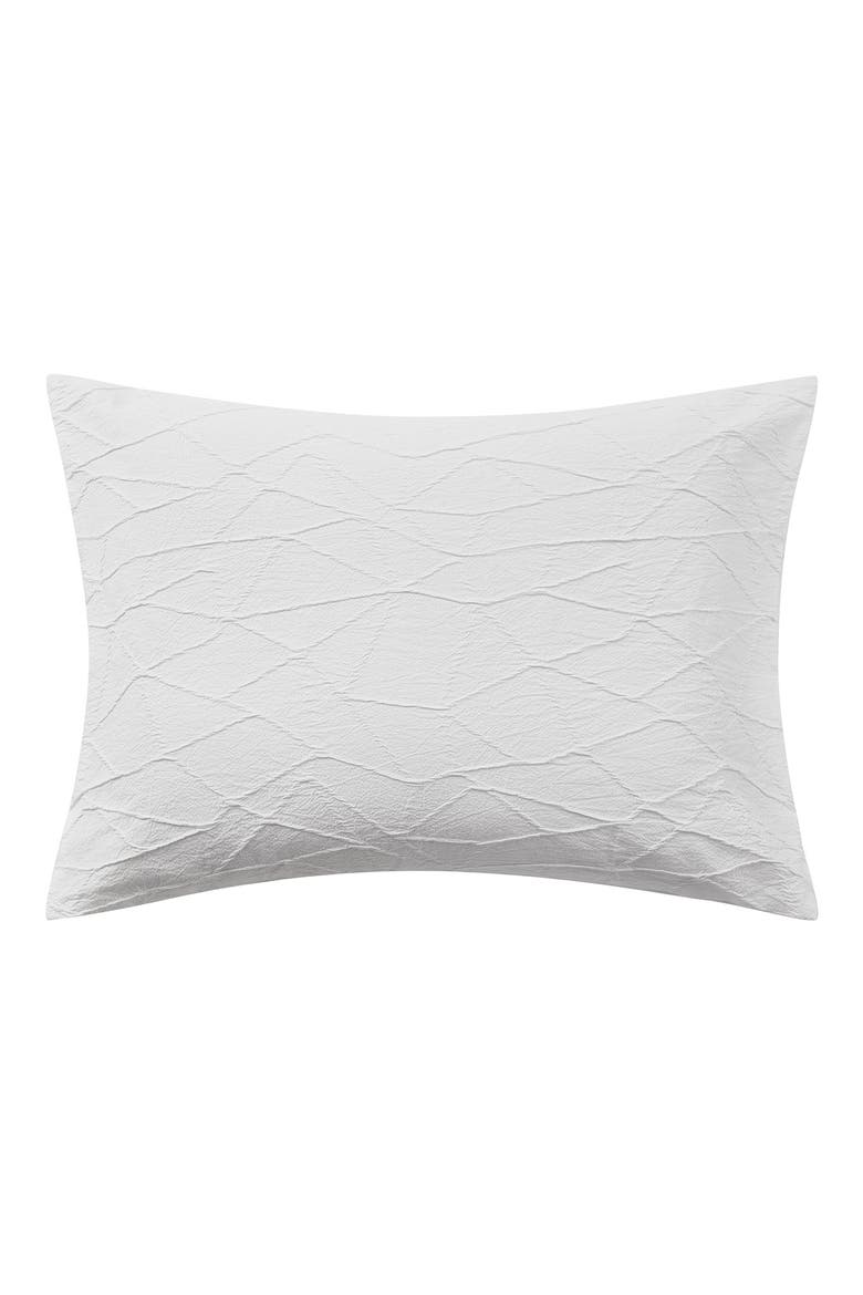 Abstract Crinkle Comforter & Shams Set, Alternate, color, OFF WHITE