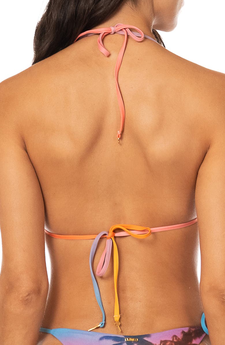 Maaji Peach Drift Reversible Bikini Top, Alternate, color, Blue