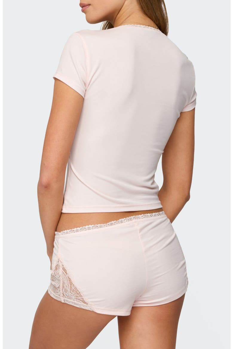 Arcadia Lace Trim Crop Top, Alternate, color, LIGHT-PINK