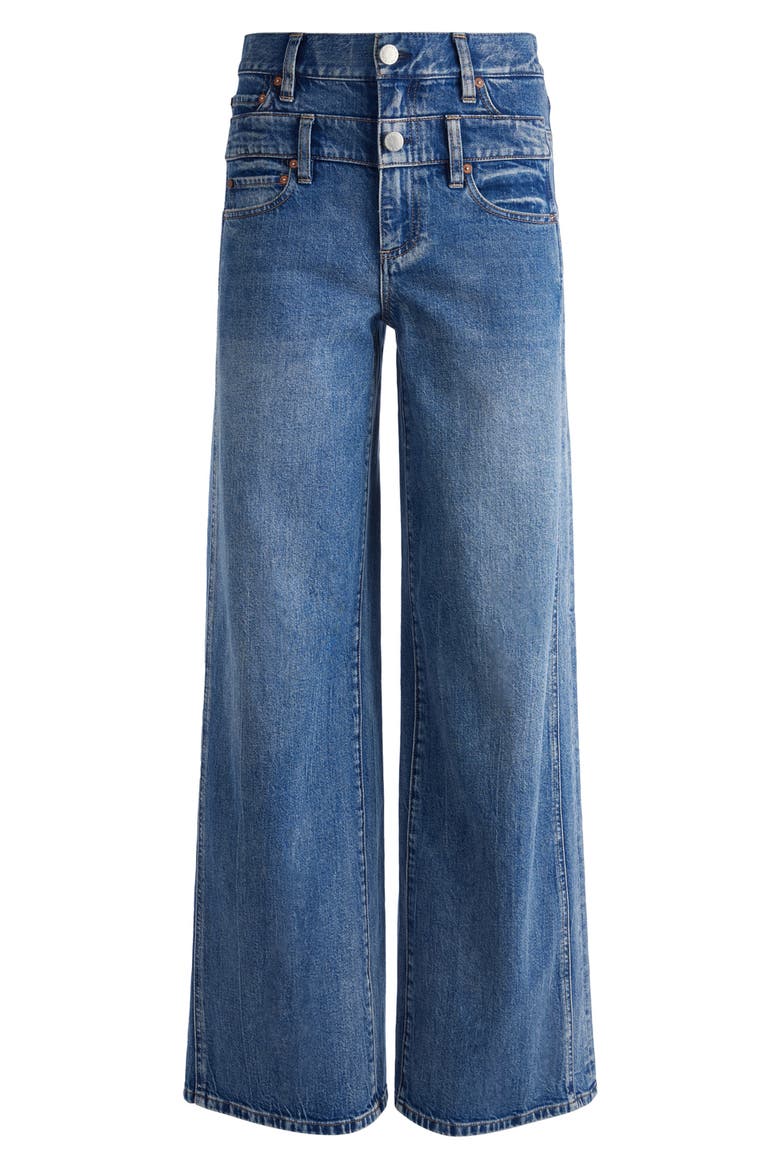 Double Waistband Wide Leg Jeans, Alternate, color, BROOKLYN BLUE