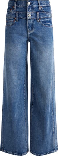 Alice + Olivia Double Waistband Wide Leg Jeans | Nordstrom Alice + Olivia Double Waistband Wide Leg Jeans | Nordstrom