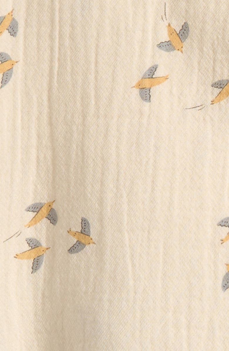 QUINCY MAE Cotton Gauze Henley Top & Shorts Set, Alternate, color, Ivory