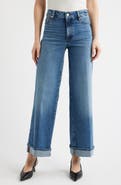 FRAME Le Slim Palazzo Cuffed High Waist Wide Leg Jeans