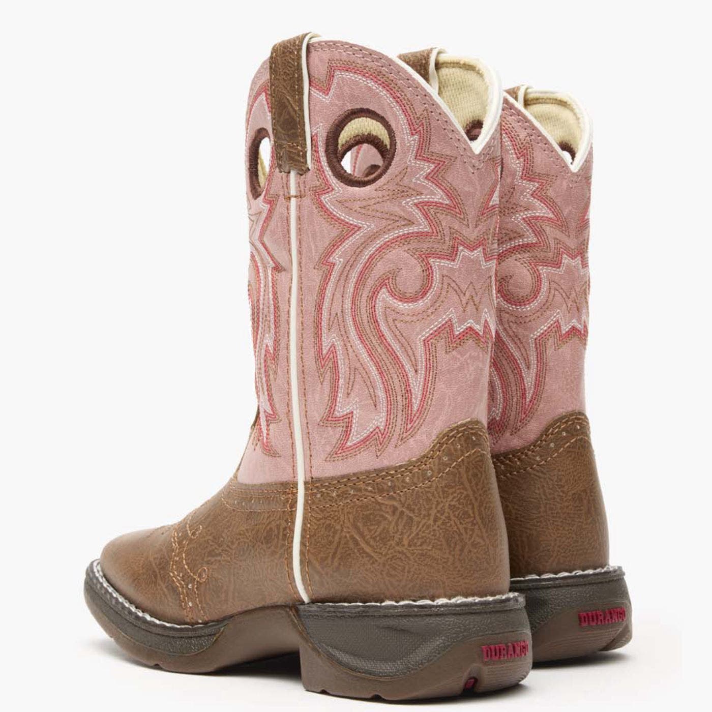 DURANGO Lil' Little Kids' Western Boot, Alternate, color, Tan And Pink
