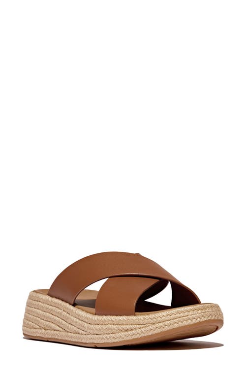 FITFLOP FITFLOP F-MODE ESPADRILLE PLATFORM SLIDE SANDAL