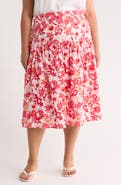 Caslon® Cotton Gauze Tiered Midi Skirt