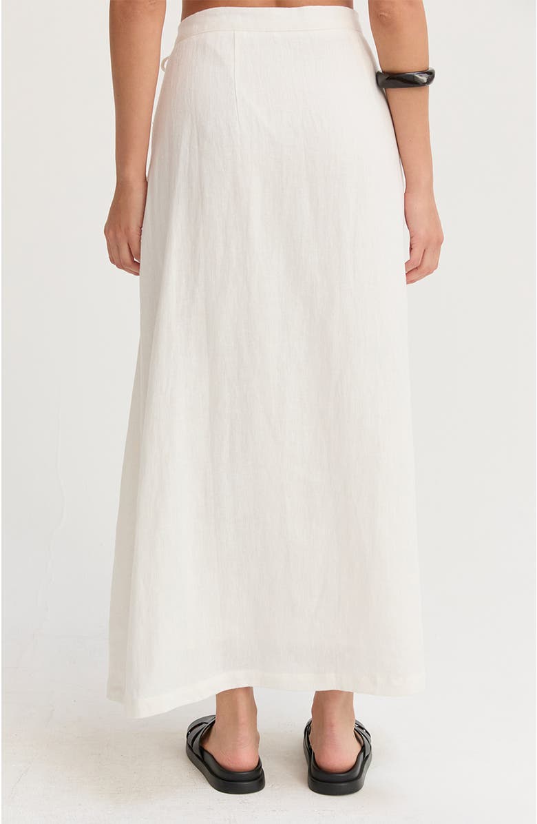 CRESCENT Faux Wrap Linen Maxi Skirt, Alternate, color,