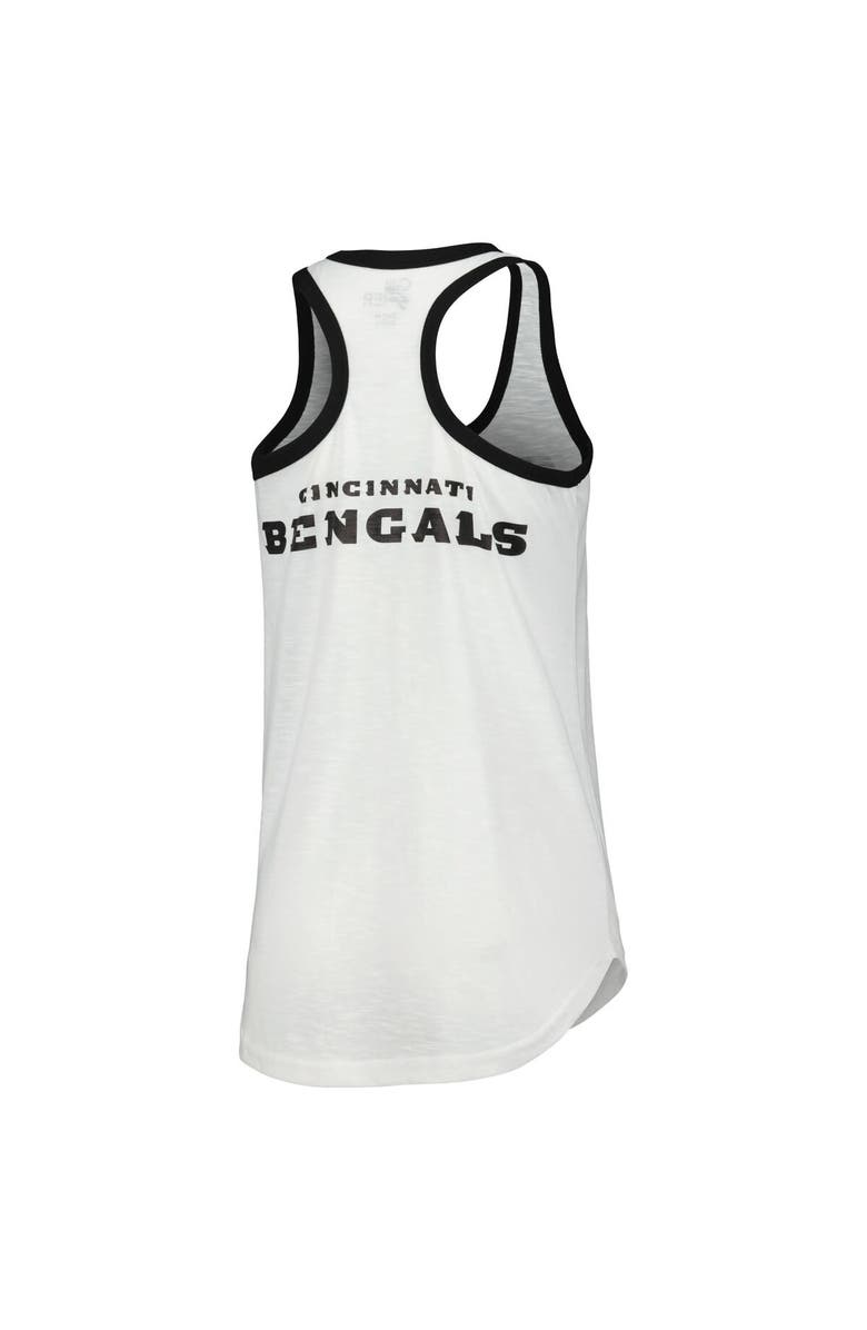G-III 4HER BY CARL BANKS Women's G-III 4Her by Carl Banks White Cincinnati Bengals Tater Racerback Tank Top, Alternate, color, White