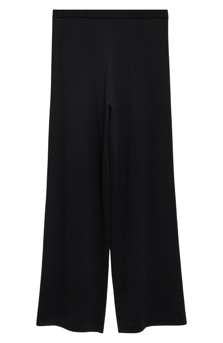 MANGO Pull-On Wide Leg Knit Pants, Alternate, color, 