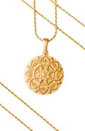 Mantra I Am Supported And Protected mandala necklace