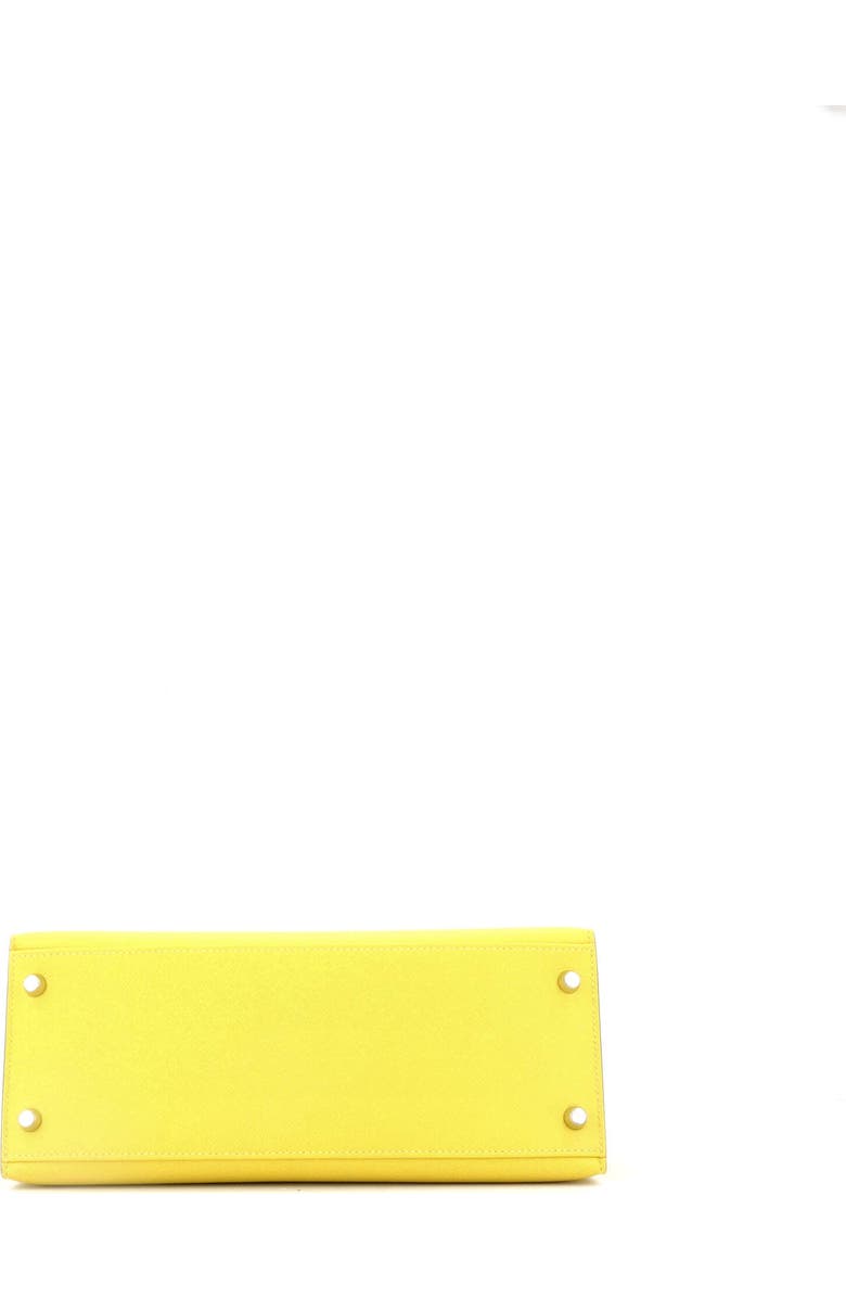Pre-Owned Hermes Kelly Handbag Yellow Epsom with Palladium Hardware 28, Alternate, color, Lime