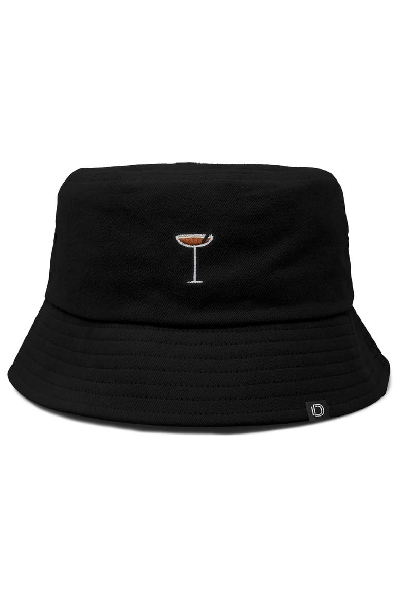 Dalix Coffee Martini Bucket Hat, Main, color, Black