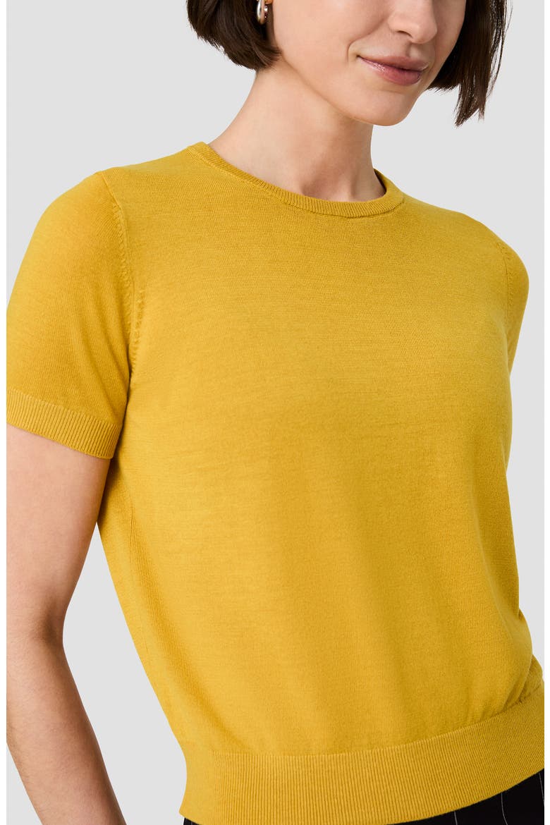 Nola Short Sleeve Sweater, Alternate, color, DEEP MARIGOLD