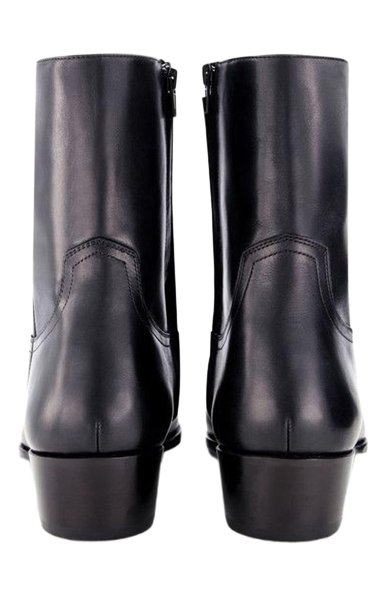 Anthony Veer Lennox Boot, Alternate, color, Obsidian Black Leather