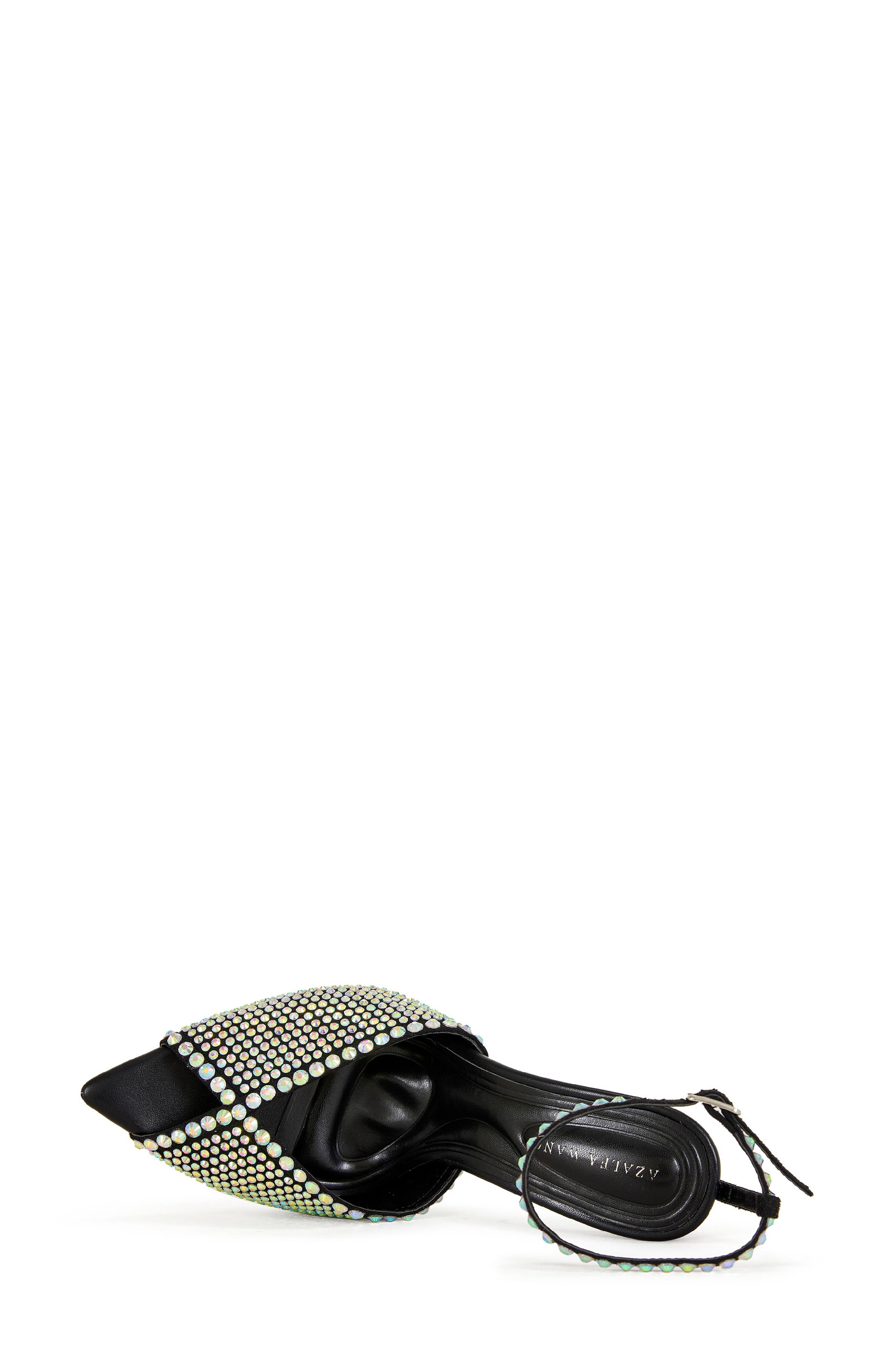 AZALEA WANG Quarinii Ankle Strap Pointed Toe Sandal, Alternate, color, Black