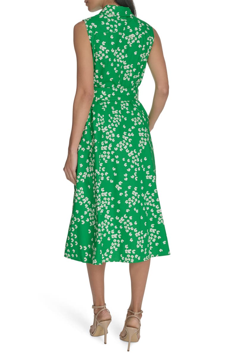 Calvin Klein Tie Waist Cotton Shirtdress, Alternate, color,