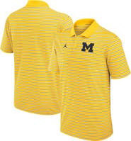 Jordan Brand Men's Jordan Brand Maize/White Michigan Wolverines Primetime Victory Striped Performance Polo