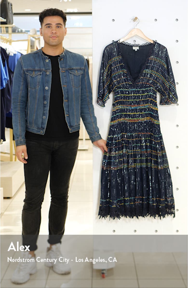 Smocked Stripe Cover-Up Dress, sales video thumbnail