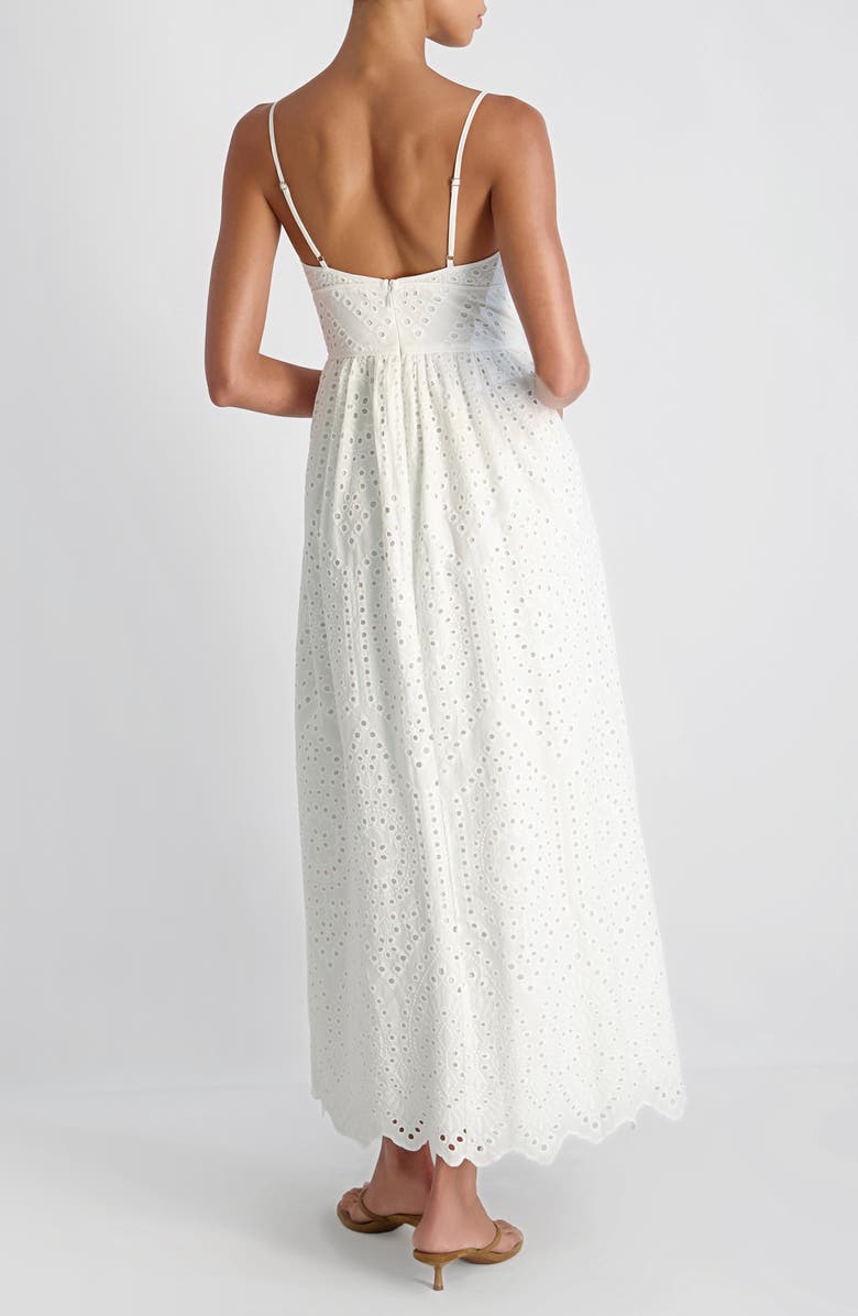 French Connection Trini Eyelet Sleeveless Flared Maxi Dress, Alternate, color, Summer White