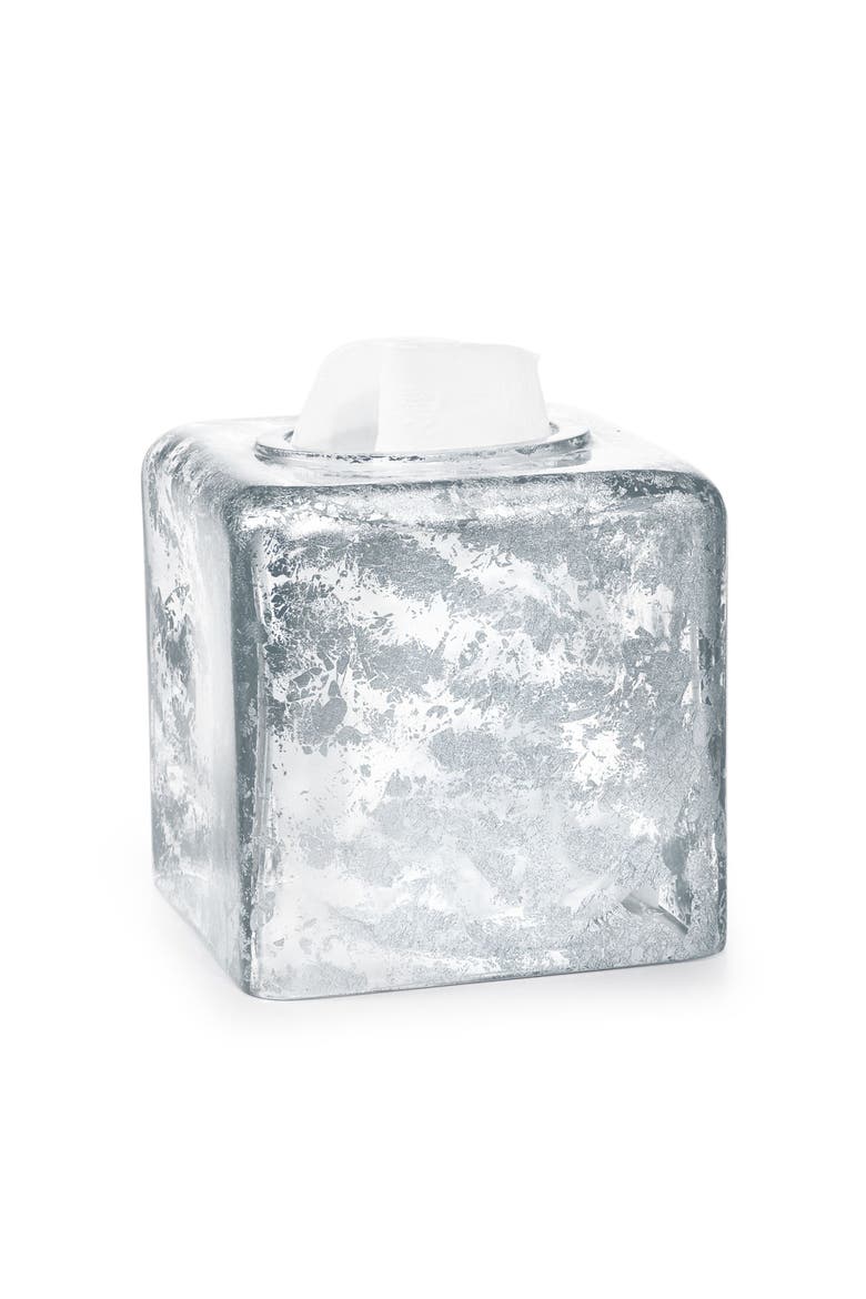 Lydia Silver Tissue Cover, Main, color, SILVER