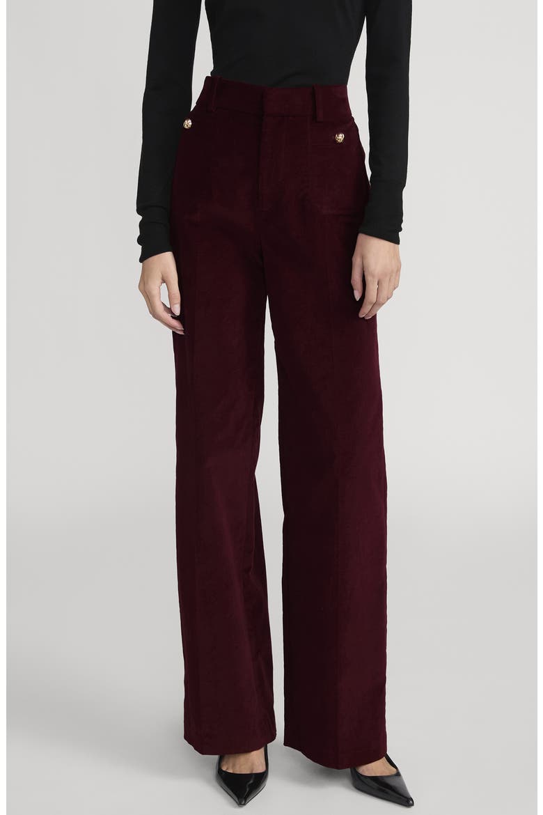 Modernist High Waist Pocket Pants, Main, color, CABERNET