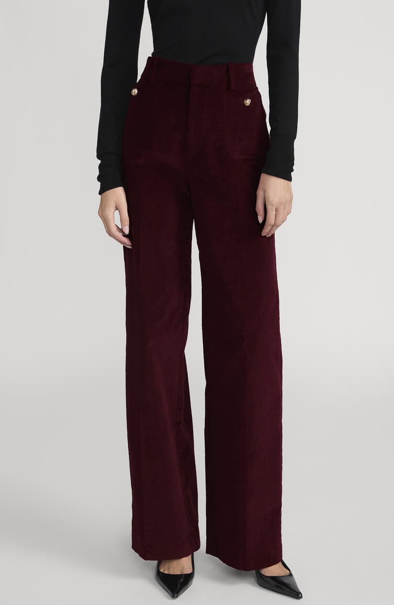 FRAME Modernist High Waist Pocket Pants, Main, color, Cabernet
