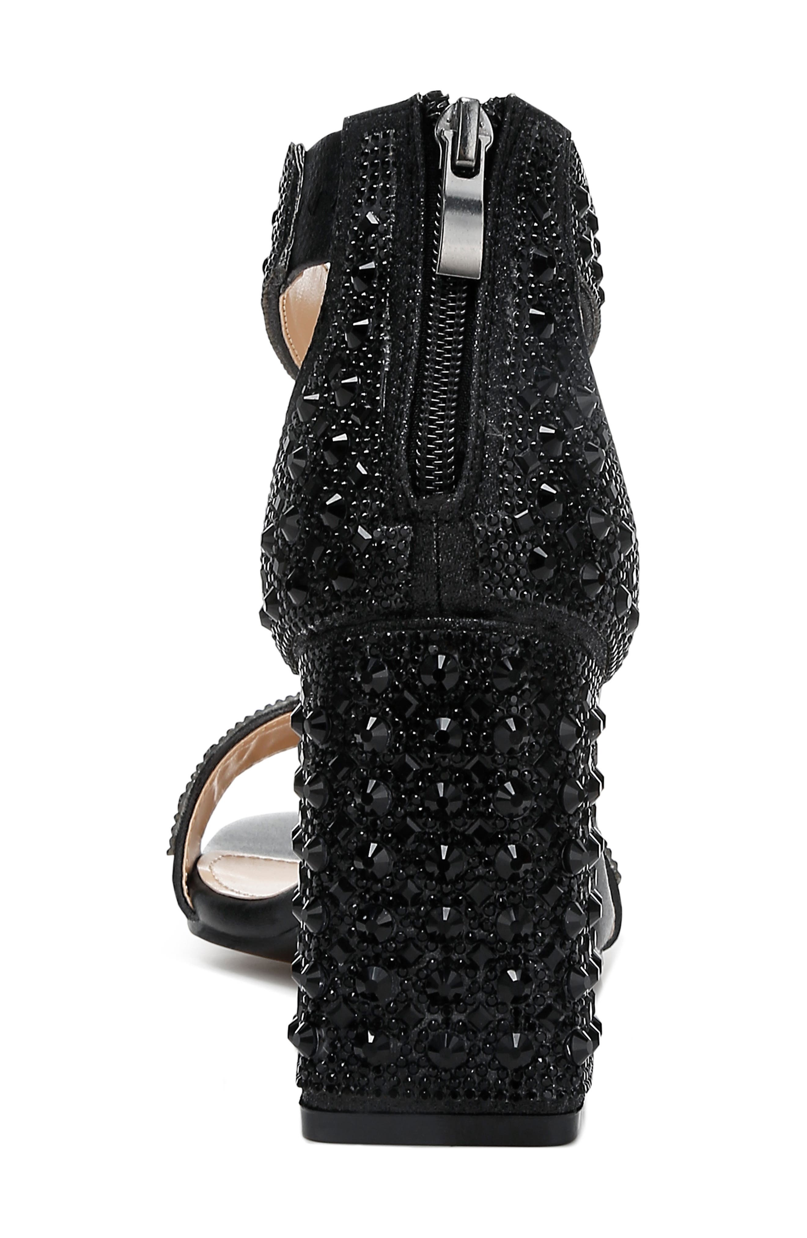 LONDON RAG Cady Embellished Sandal, Alternate, color, Black