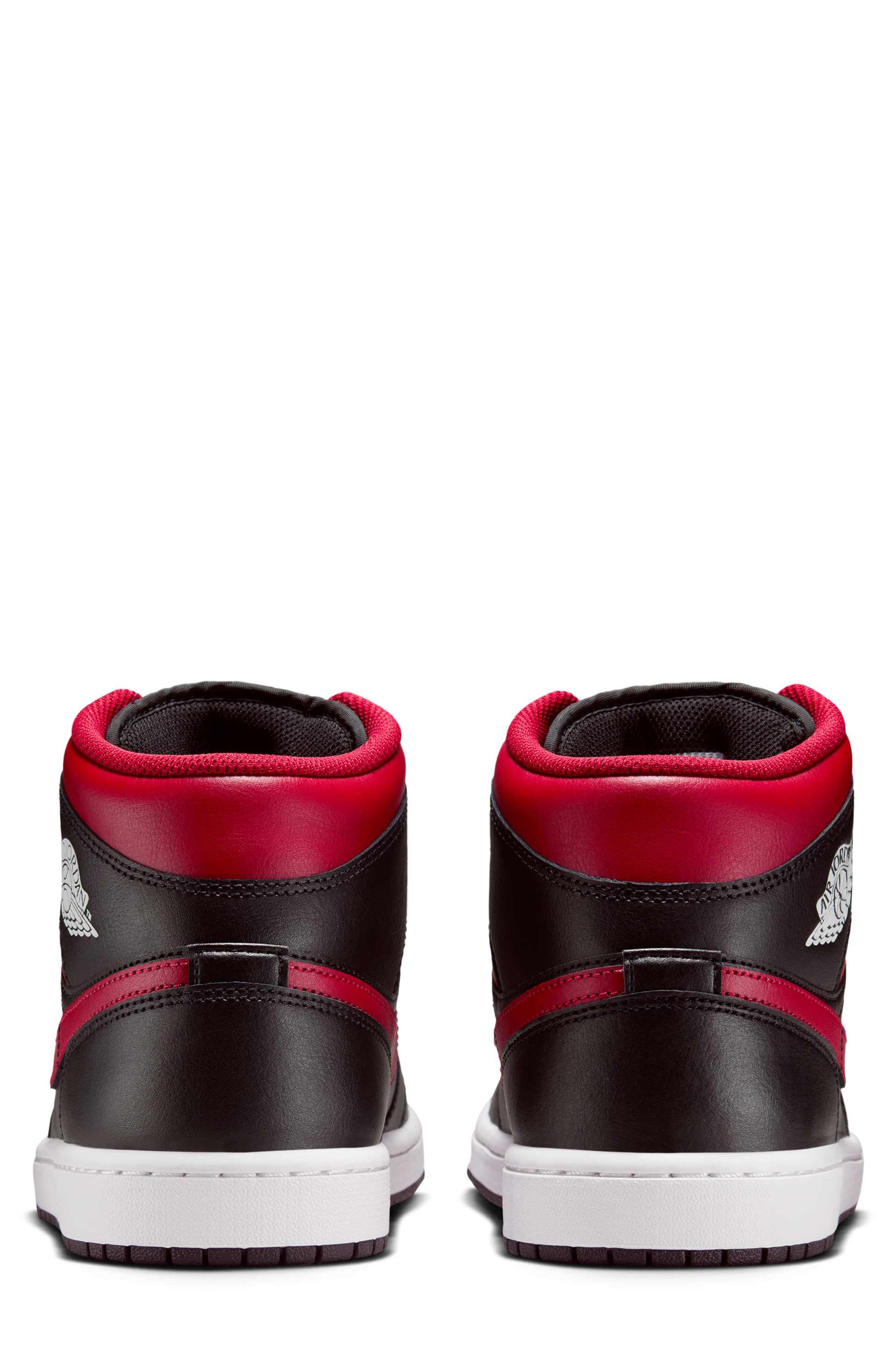 Jordan Air Jordan 1 Mid Sneaker, Alternate, color, Black/Summit White/Varsity Red