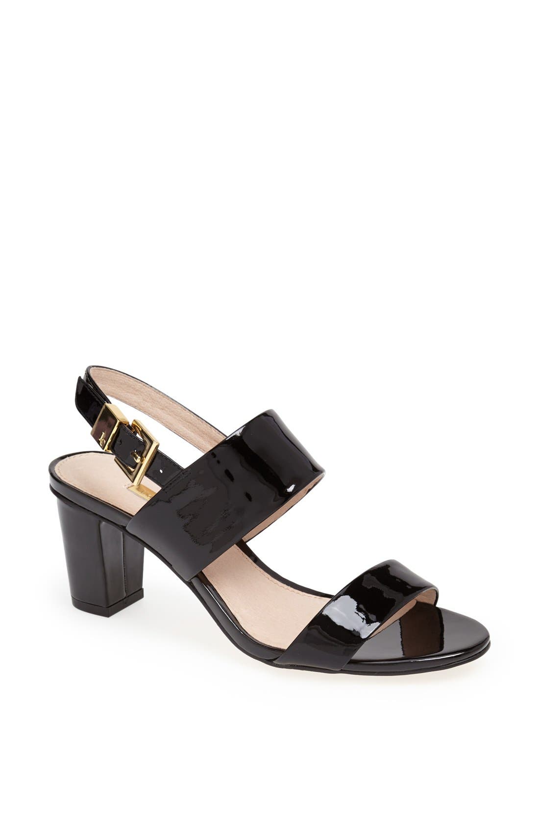 'Martre' Sandal, Main, color, BLACK