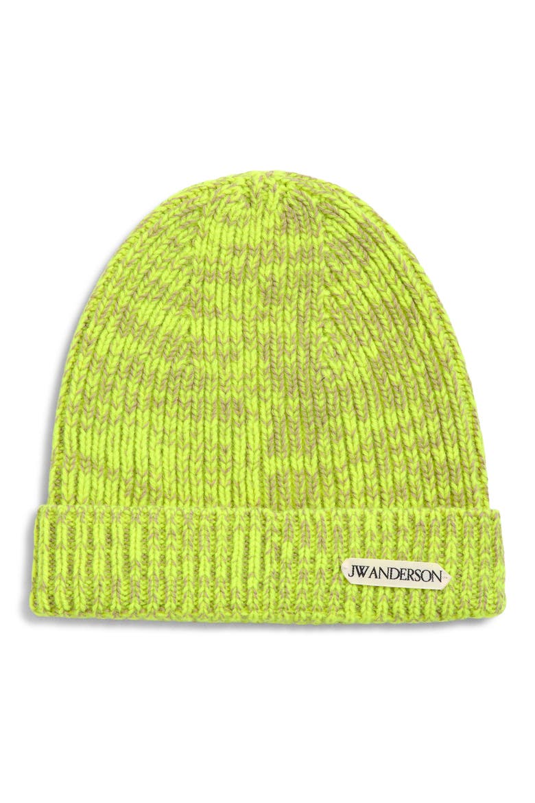 Wool Blend Mouline Beanie, Main, color, NEON YELLOW