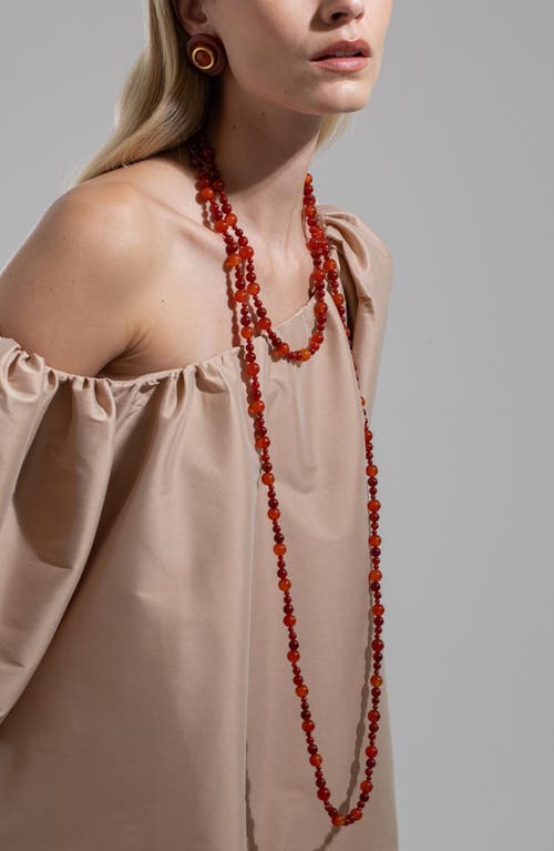 Jennifer Behr Veda Semiprecious Bead Necklace In Red