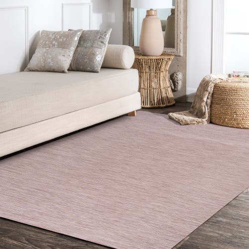 Jonathan Y Ethan Modern Flatweave Solid Indoor/outdoor Area Rug In Pink