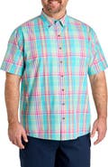 Harbor Bay by DXL Big & Tall Easy-Care Large Plaid Sport Shirt V4