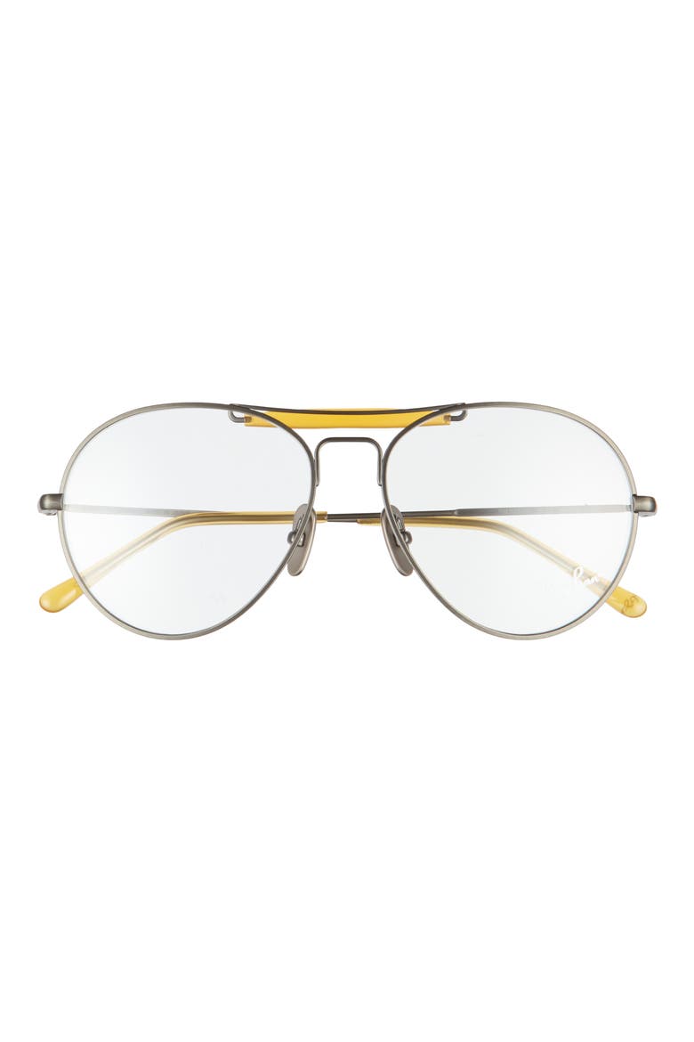 55mm Blue Light Blocking Glasses, Main, color, PEWTER