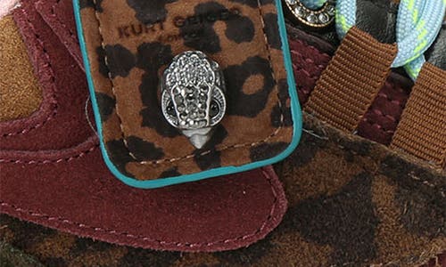 Kurt Geiger Kurt Runner Leopard-print Leather Sneakers In Multi