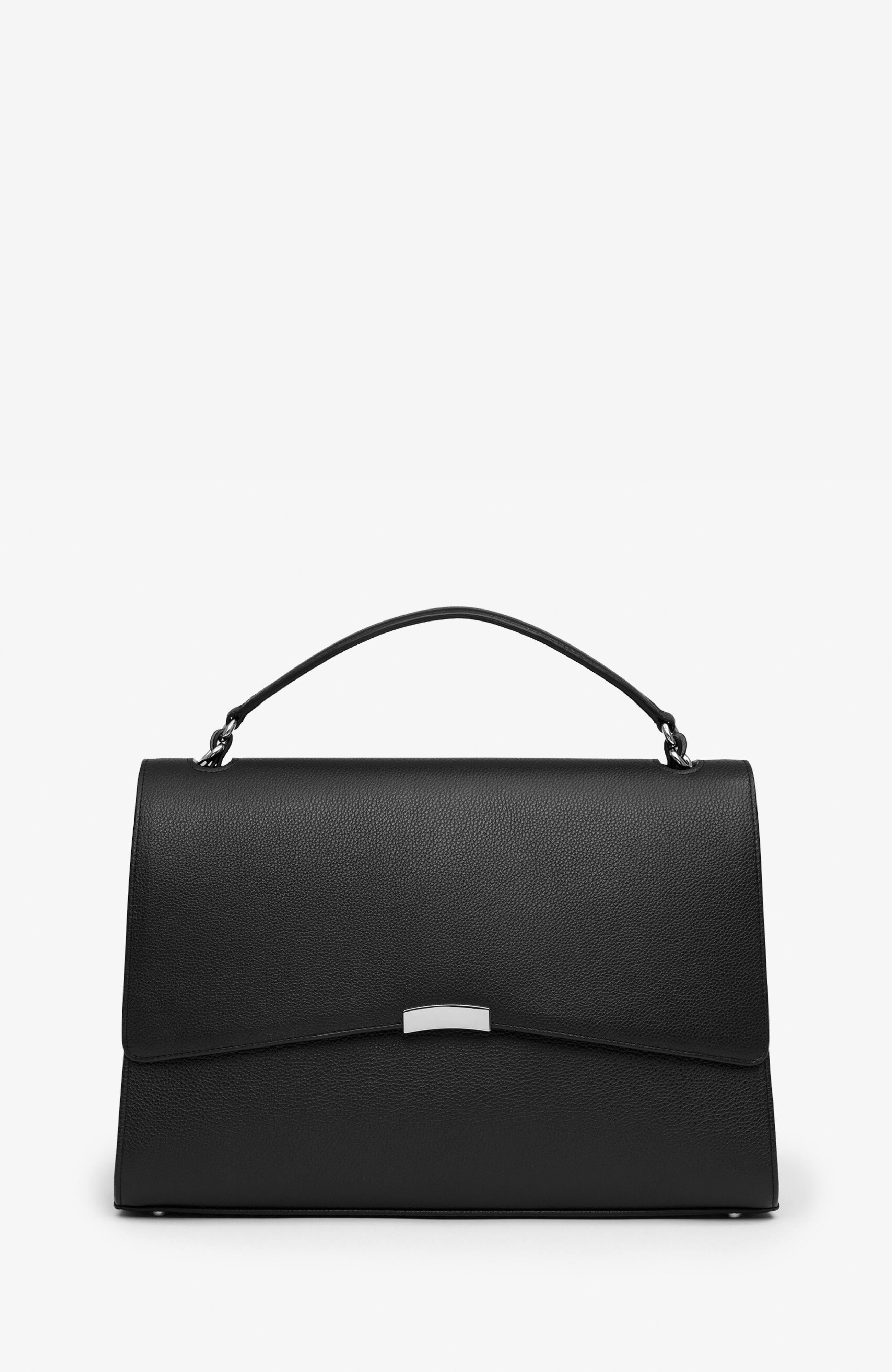 BY BANOO Signature Briefcase in Black/silver 
