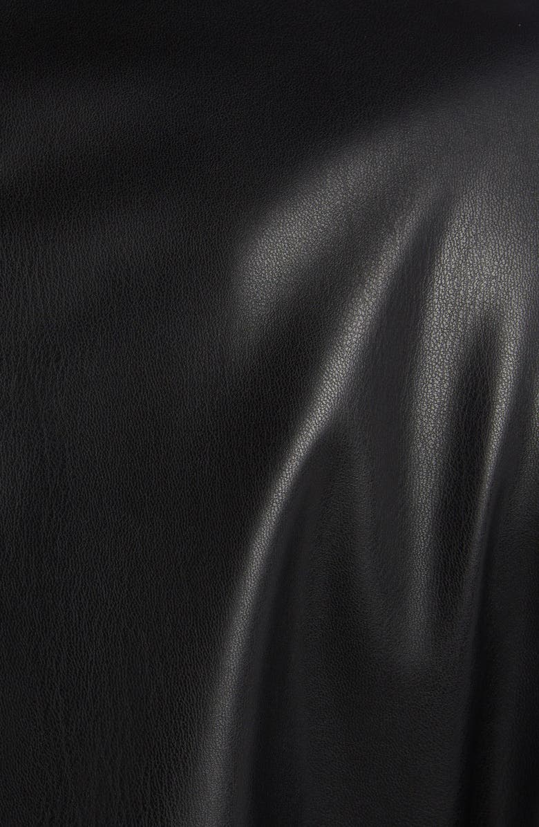 Stella McCartney Faux Leather Long Sleeve Button-Up Shirt, Alternate, color, 