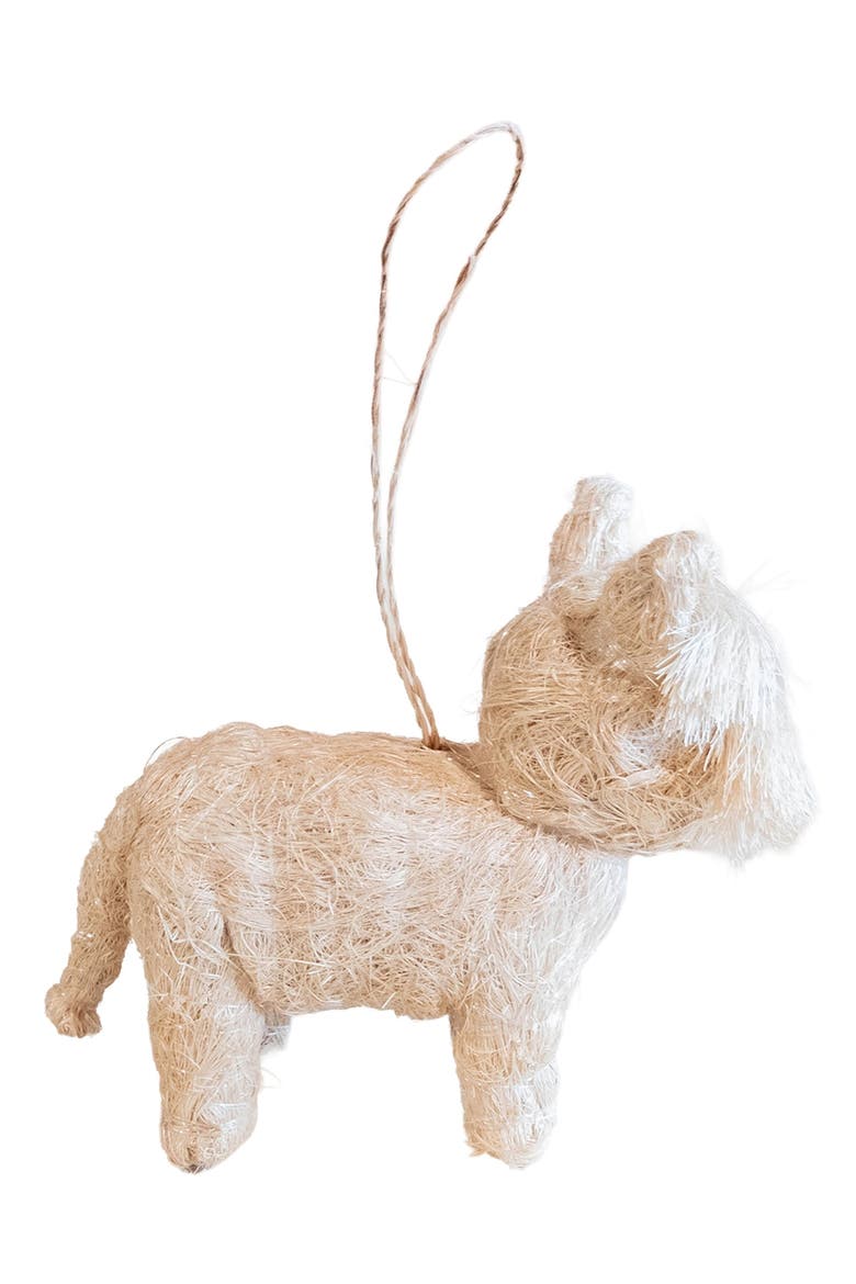 Westie Handwoven Ornament, Alternate, color, WHITE