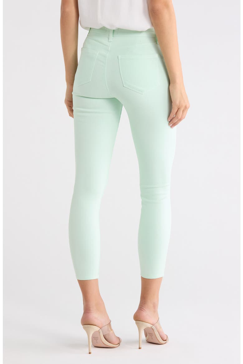 Margot Coated Crop High Waist Skinny Jeans, Alternate, color, PALE JADE COATED