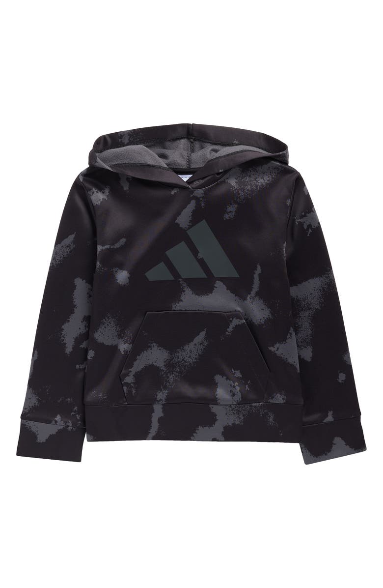 adidas Kids' Fleece Hoodie, Main, color, Black Adi