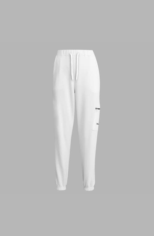 Blvck Whte Zip Pocket Sweatpants In White