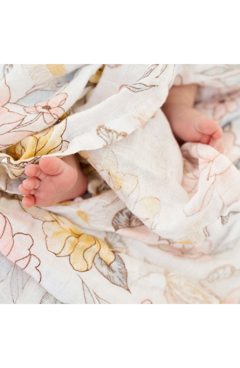 aden + anais Boutique 4-Pack 100% Organic Cotton Muslin Swaddles, Alternate, color, Earthly