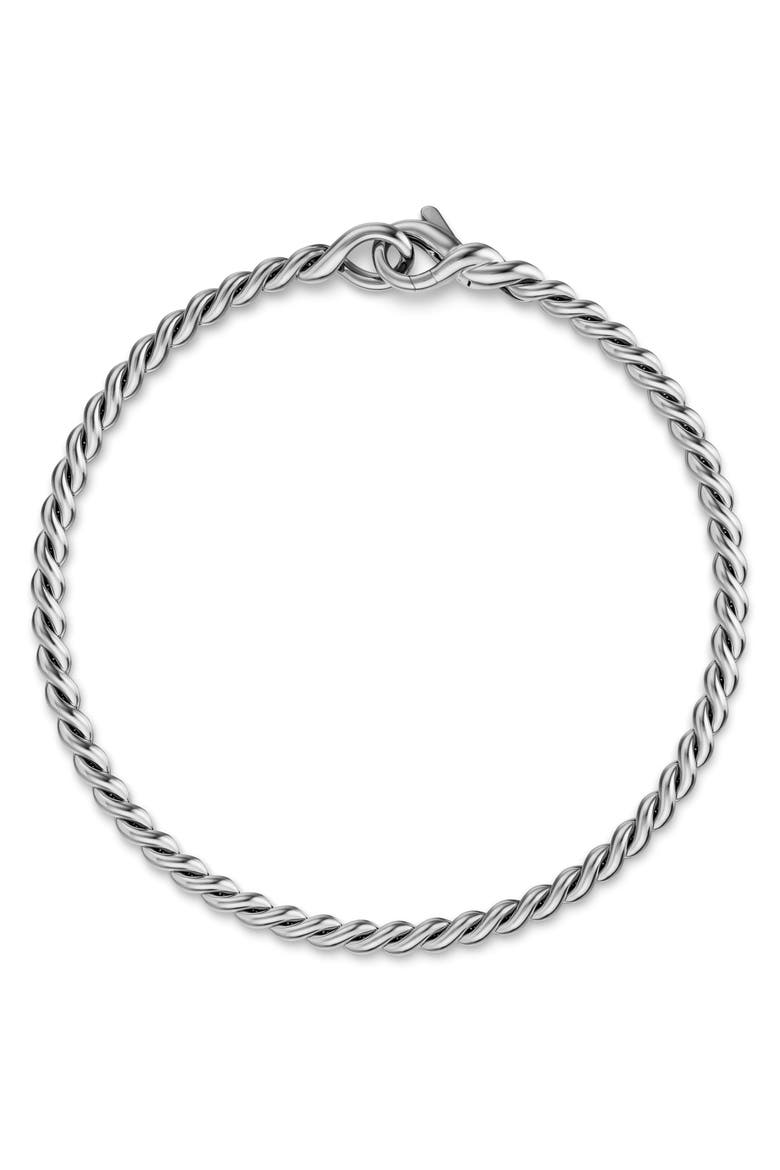 Sculpted Cable Chain Bracelet, Alternate, color, SILVER