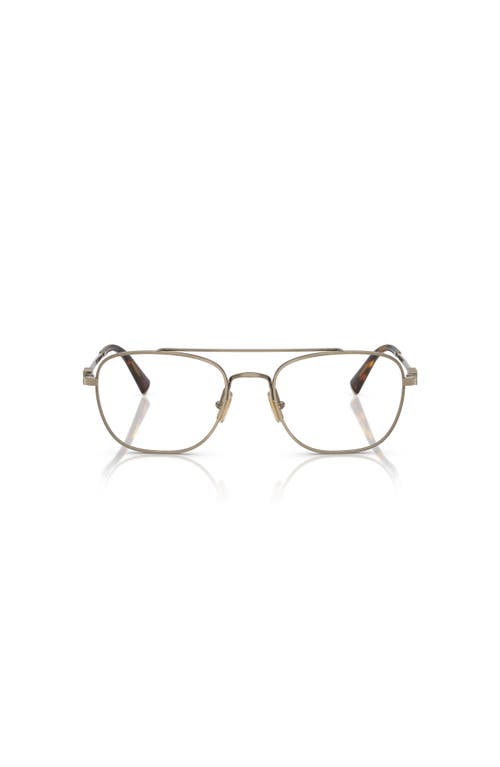 Miu Miu 53mm Square Optical Glasses In Gold